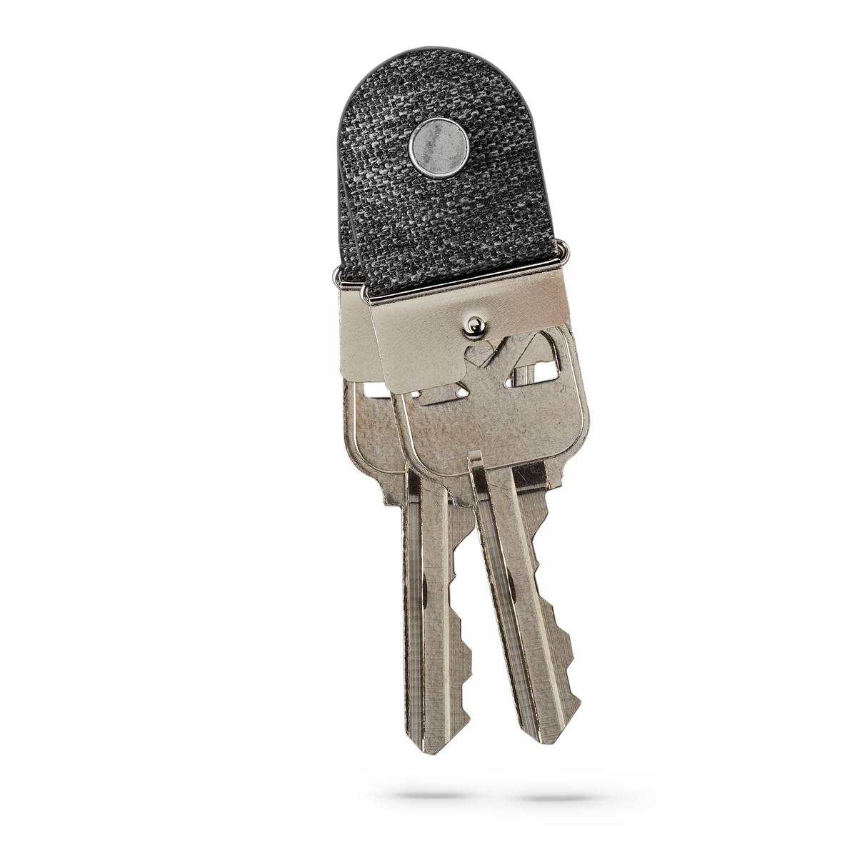 two attached keymod clicks with grey lining holding keys on a white backdrop