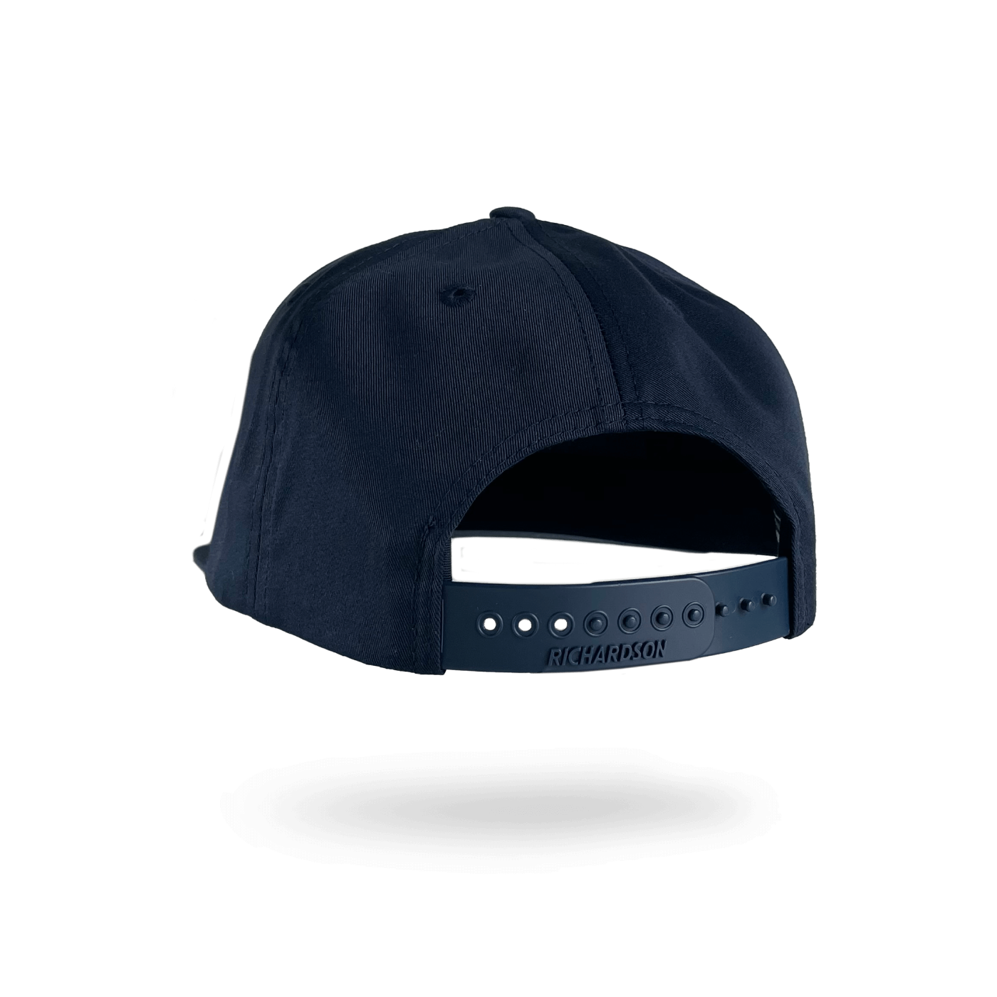 Distil embroidered hat in navy as seen from the back