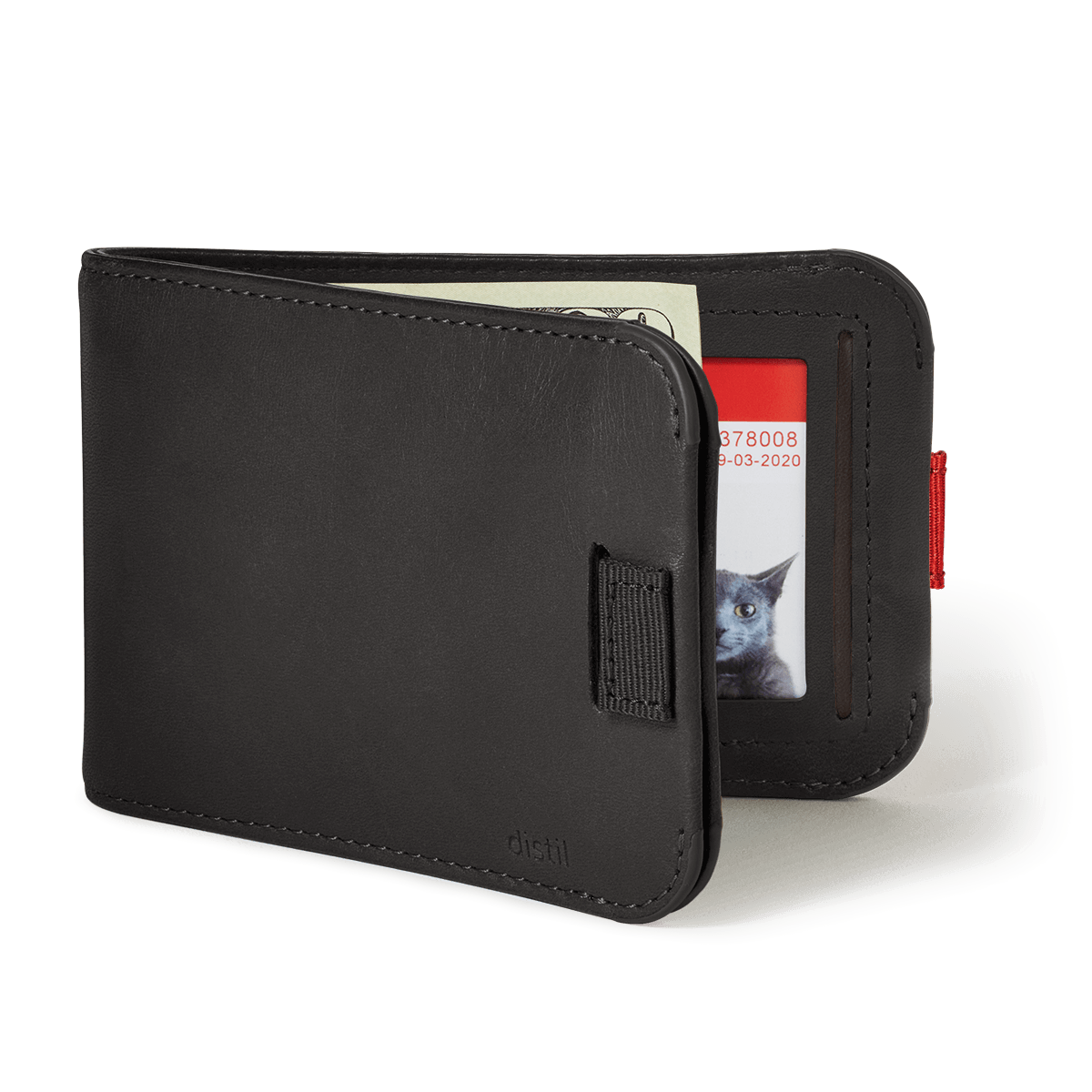 Distil Union Wally Bifold 5.0 with MagLock, ID window in Black leather