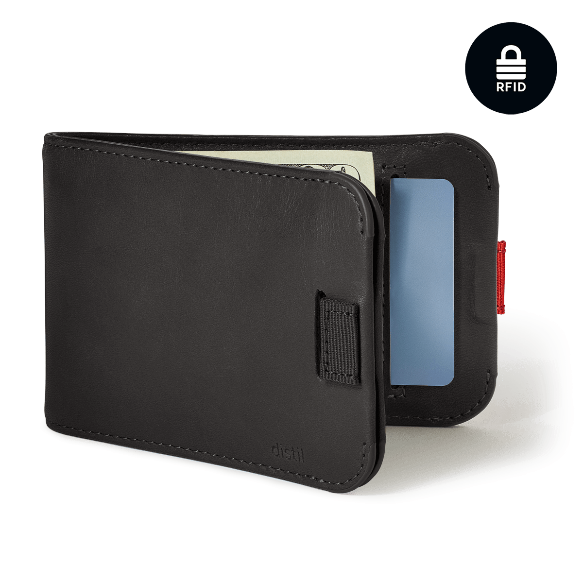 Distil Union Wally Bifold 5.0 with MagLock and RFID in black leather