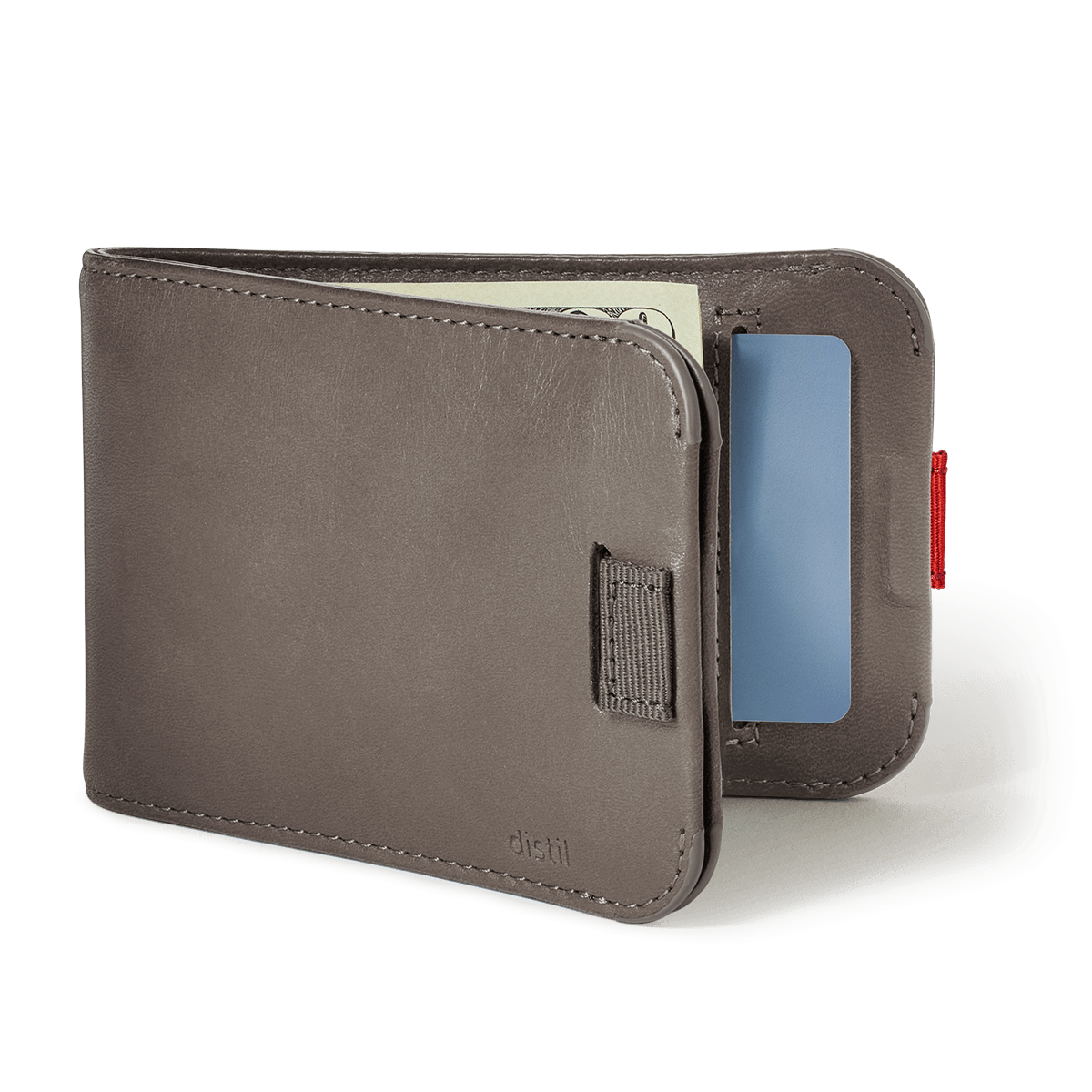 Distil Union Wally Bifold 5.0 with MagLock in Gray leather