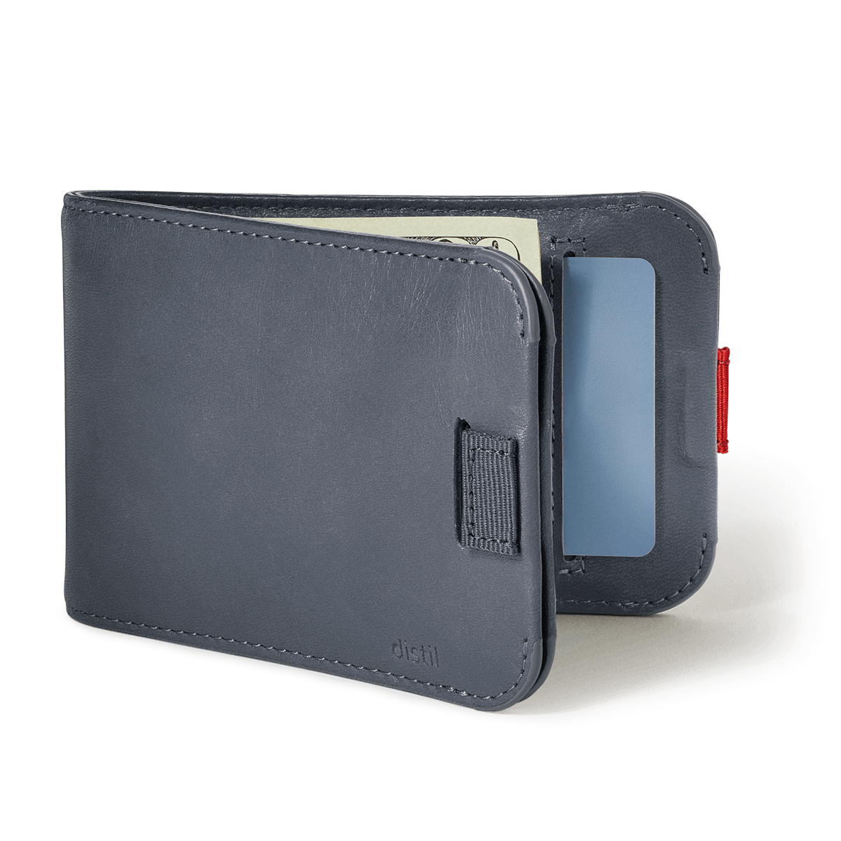 Distil Union Wally Bifold 5.0 with MagLock in Navy leather