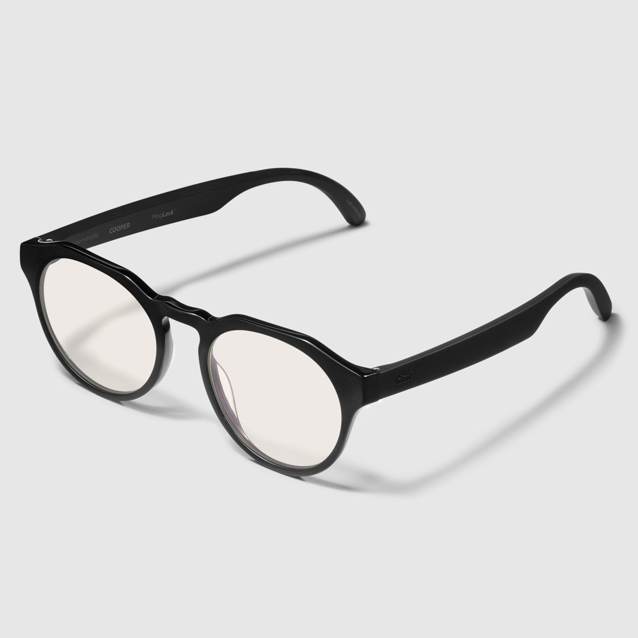 Distil Union MagLock ScreenSaver Glasses | Comfortable, black acetate frames with magnetic temples and EasyScreen™ blue-light lenses