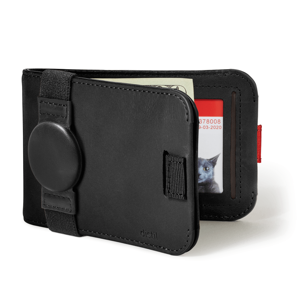 Distil Union Wally Bifold with AirTag Band for Find My compatibility and GPS tracking in case of loss