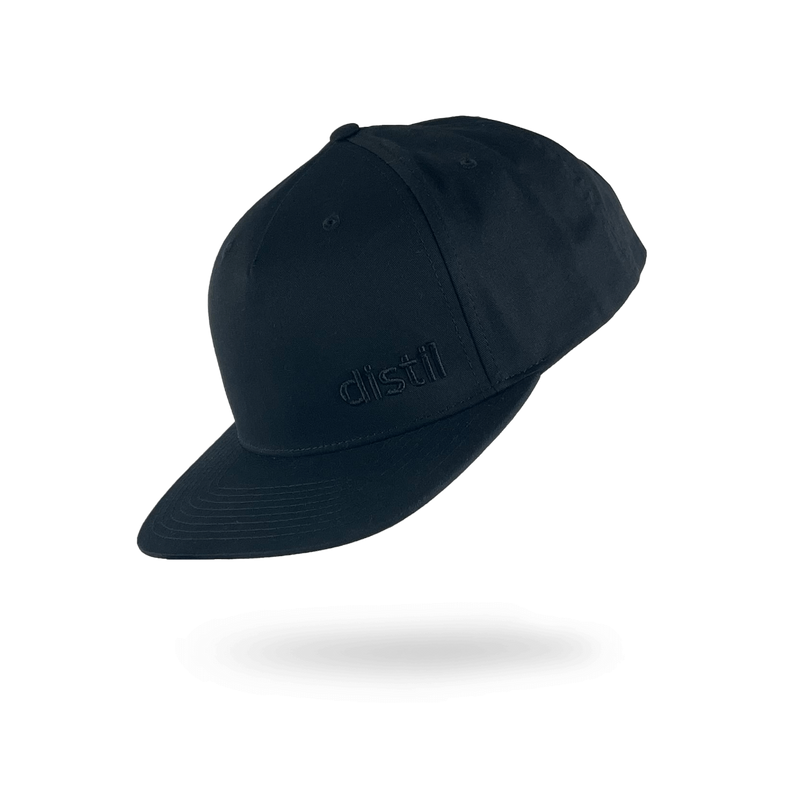 Distil embroidered hat in black