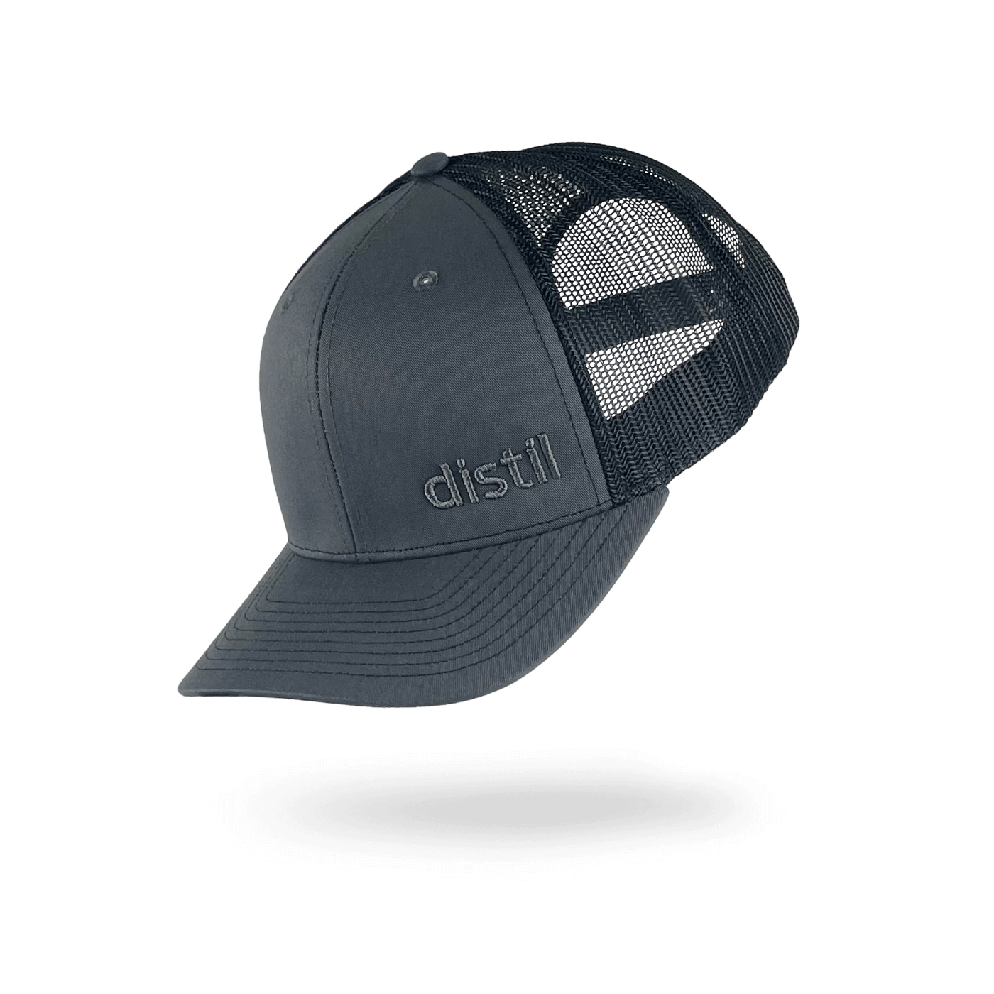 Distil embroidered hat in gray and black