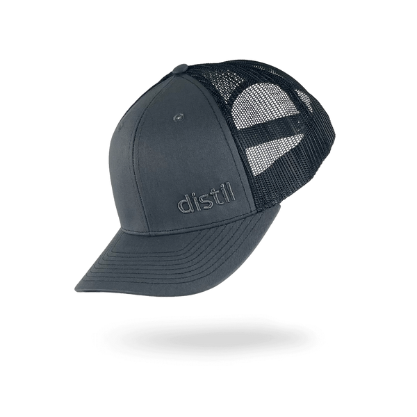 Distil embroidered hat in gray and black