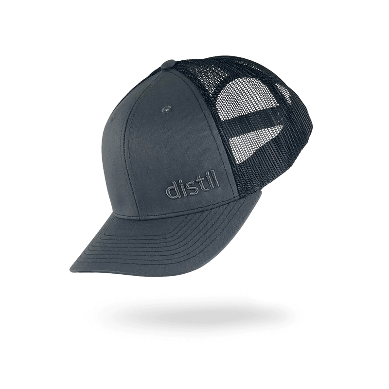 Distil embroidered hat in gray and black