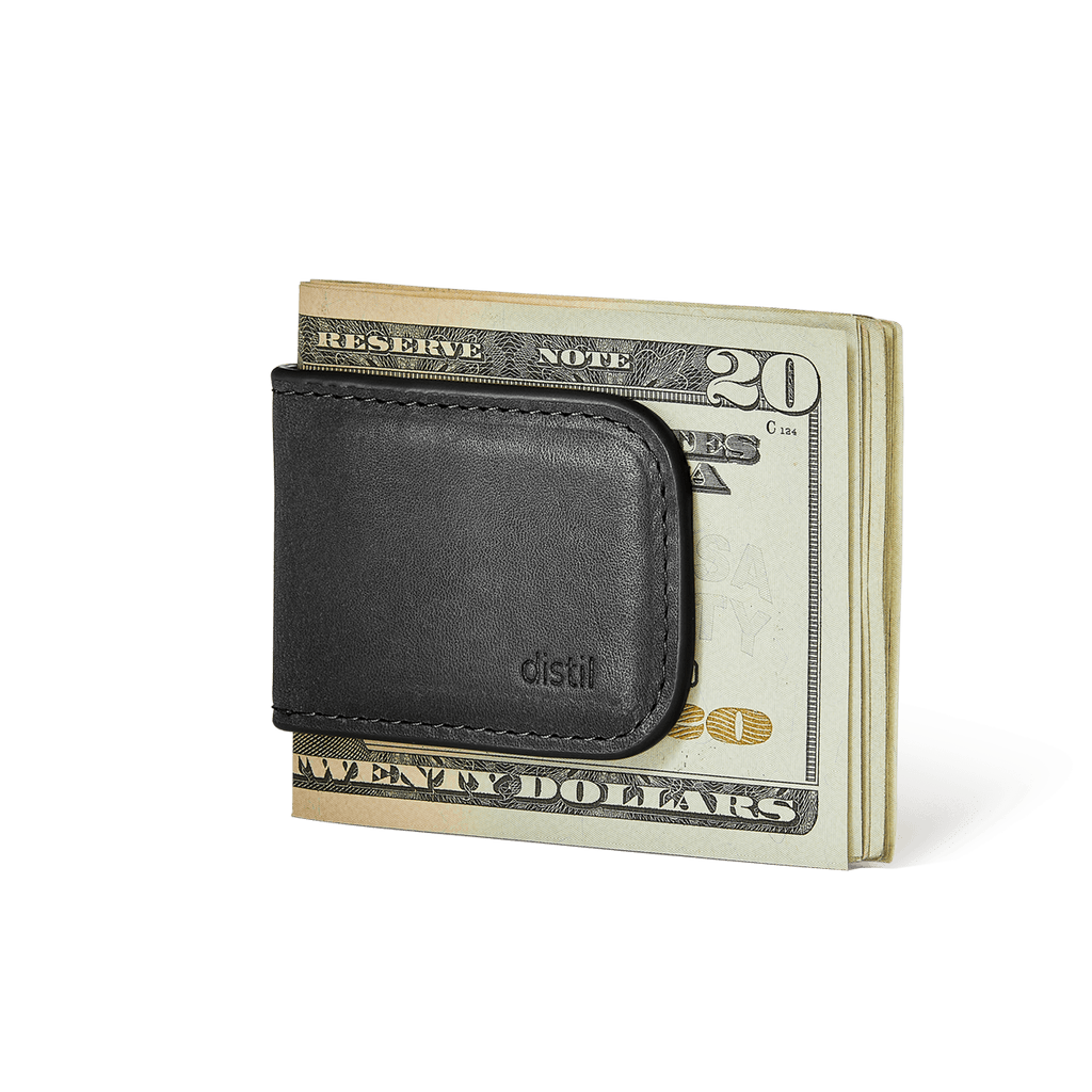 6 Card Slot Money Clip Wallet in Panama in navy