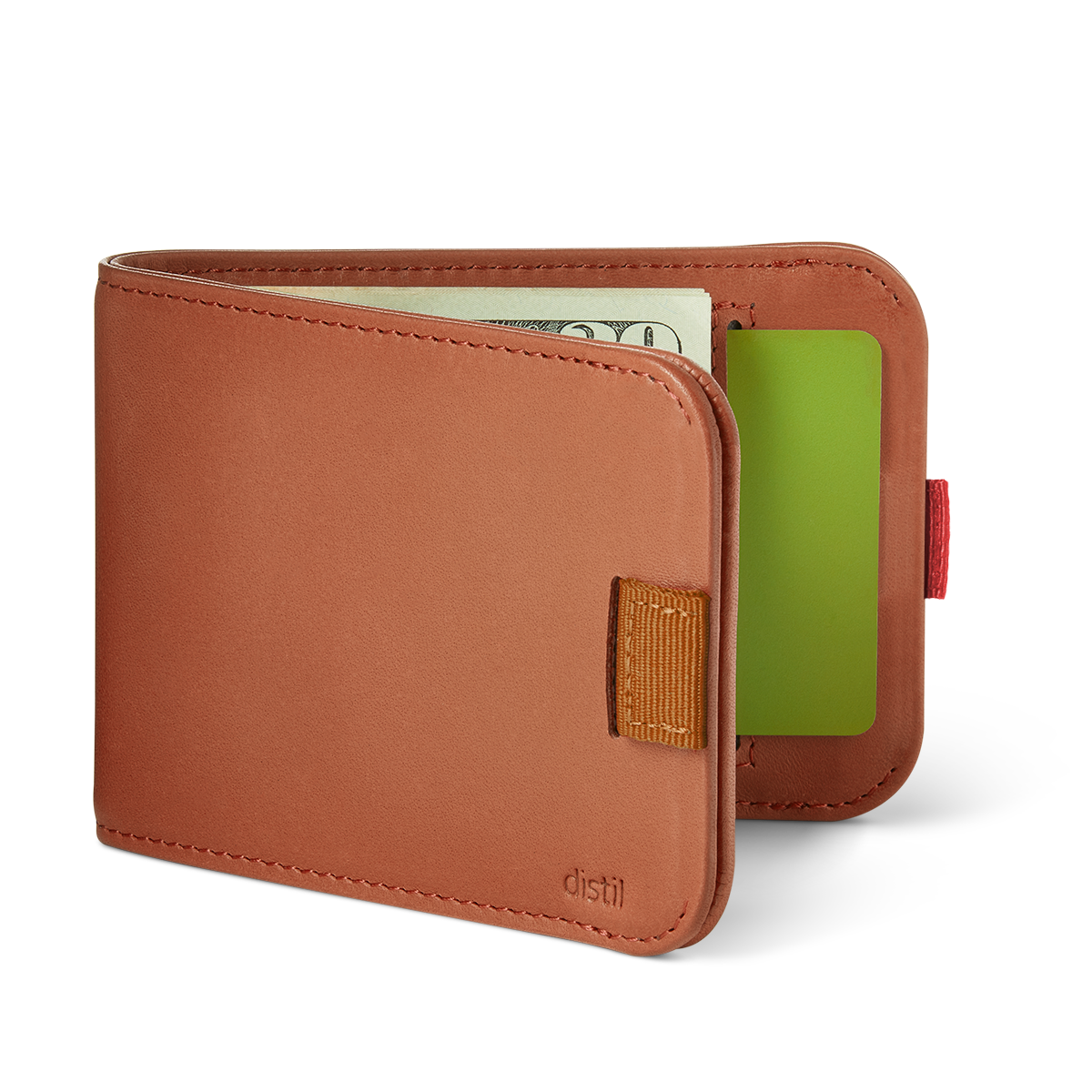 wally bifold wallet in brown leather