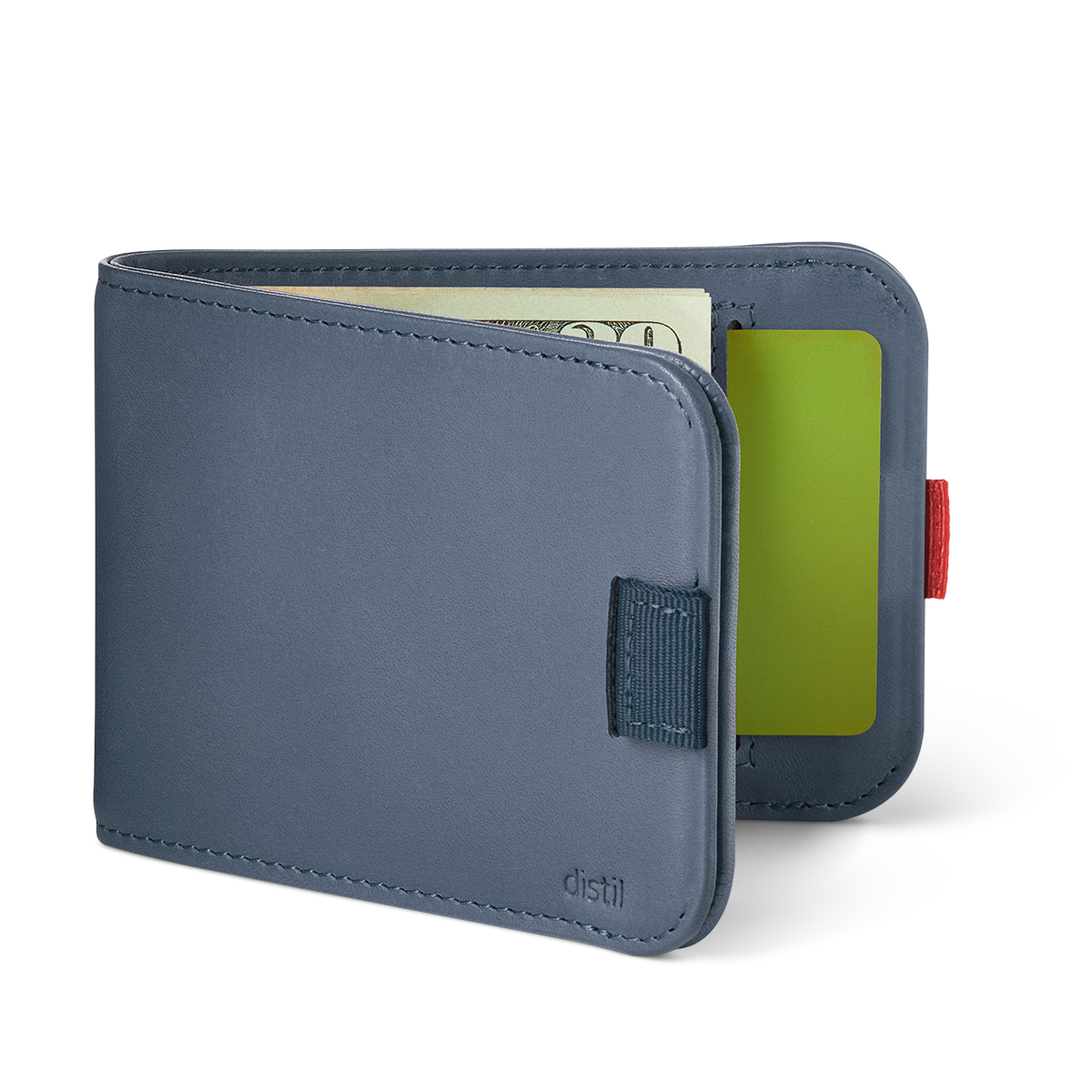 wally bifold 5.0 wallet in navy leather