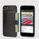 front and back view of distil ink wallet case for the iphone with pull-tab withdrawing cards