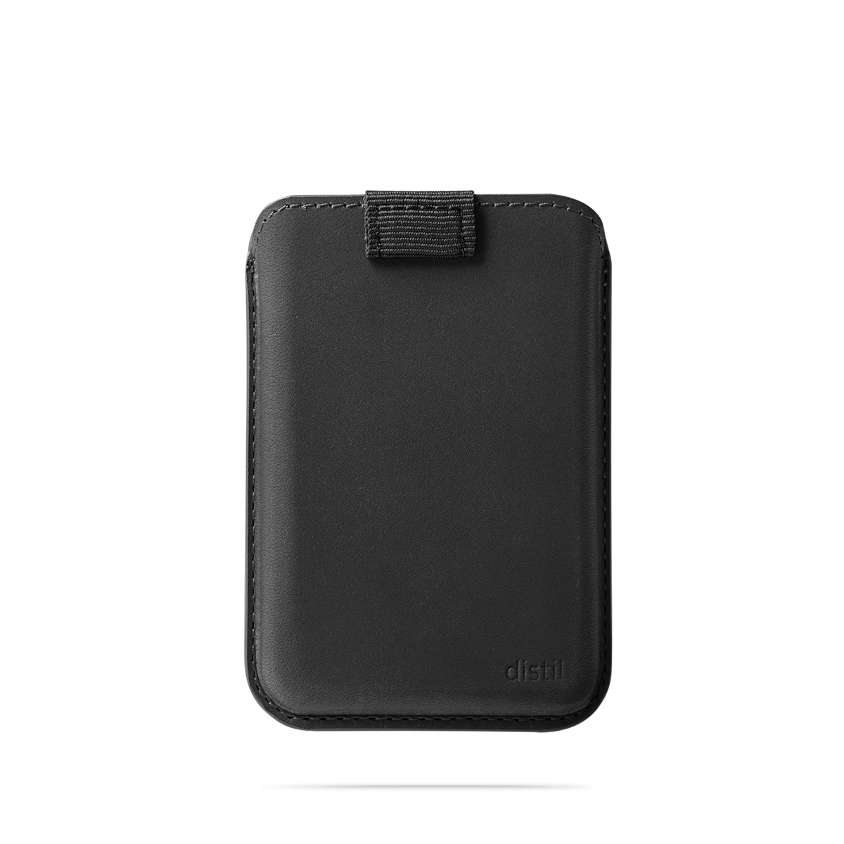 distil union black leather magsafe wallet