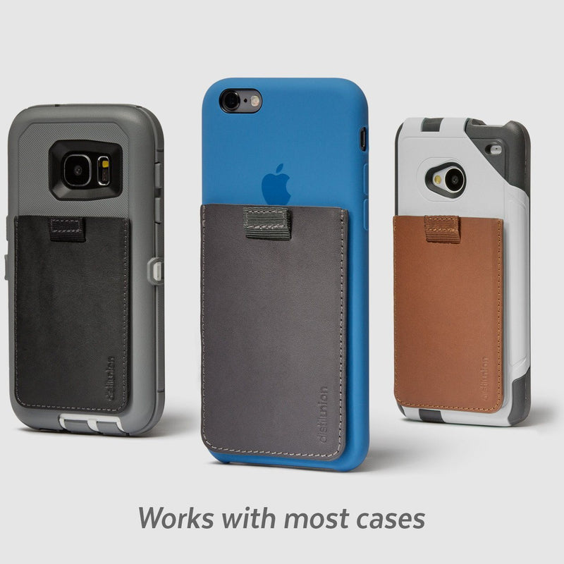 distil wally junior stick-on attached to various phone model cases including iphone, samsung, and others