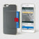 front and back view of distil slate stick-on case for iphone 7/8 with red pull-tab